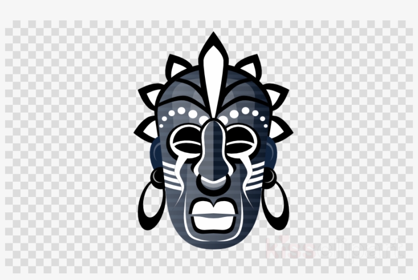820x550 Tribal Mask Vector Clipart Traditional African Masks