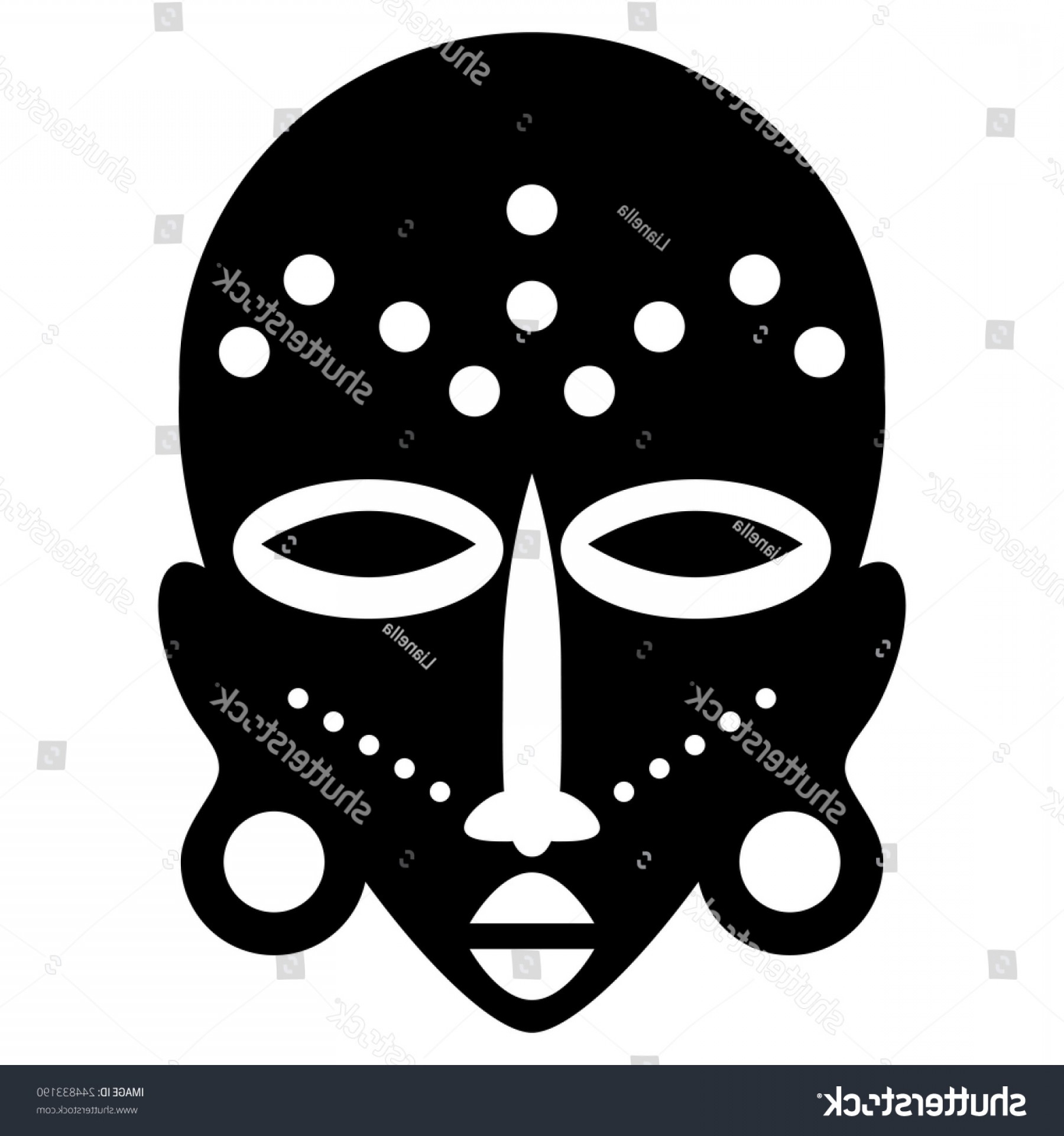 1800x1920 African Masks Isolated On White Vector Studiogrfx