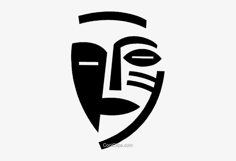 820x560 African Masks Royalty Free Vector Clip Art Illustration