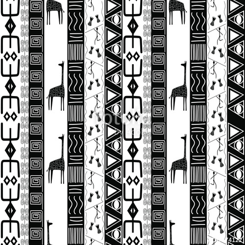 The African Pattern Black And White Ethnic Seamless Pattern 500x500 The African Pattern Black And White Ethnic Seamless Pattern