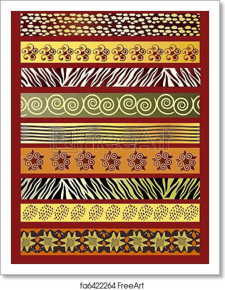 450x580 Free Art Print Of African Fabric A Vector Illustration Of African