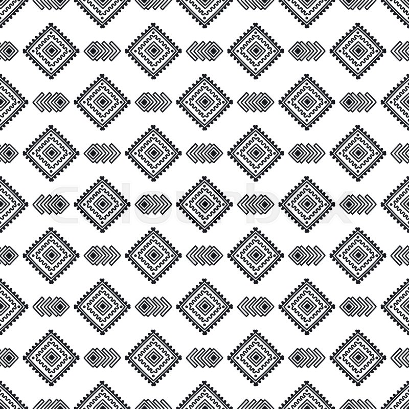 800x800 Ethnic Seamless Pattern Tribal Line Stock Vector Colourbox