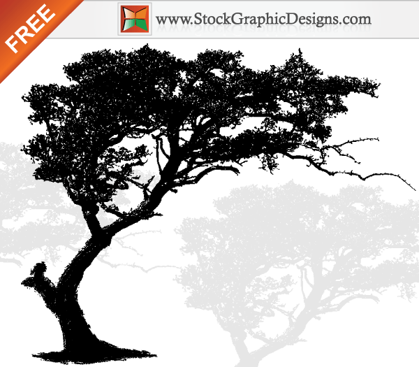 600x525 Free Vector Art Tree Silhouette