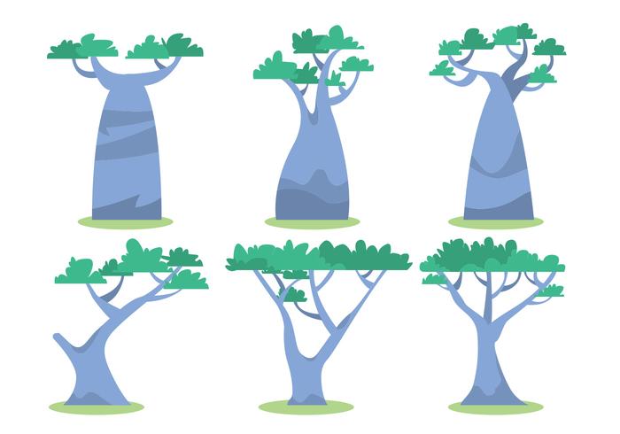 700x490 African Tree Vector Set