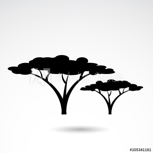 500x500 African Tree Vector Icon