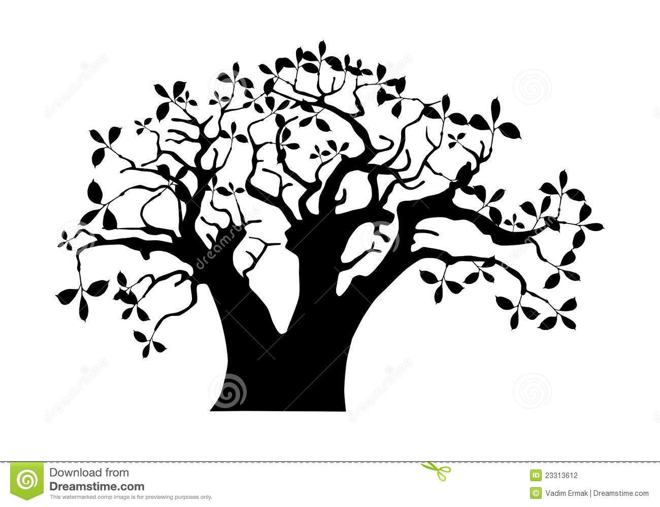1300x1000 Baobab Tree Clipart Baobab Tree Cl Tree Drawing Baobab Tree