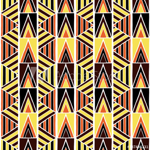 500x500 African Tribal Pattern Vector Seamless Ethnic Africa Fabric Print