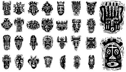 425x243 Free African Tribal Mask Patterns Clipart And Vector Graphics