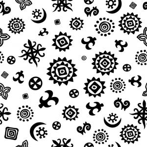 300x300 Photostock Vector Tribal Pattern Vector In Black White Colors