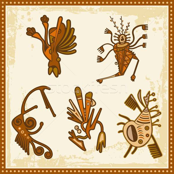 600x600 Vector Set Of African Tribal Ornaments Vector Illustration
