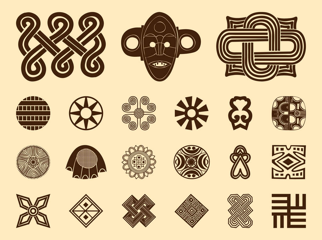 1024x765 African Symbols Set Free Vectors Ui Download