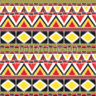 400x400 African Tribal Border Seamless Vector Pattern