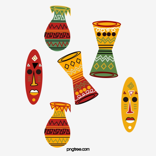 640x640 African Totem Vector, Djembe, Decoration, Mask Png And Vector
