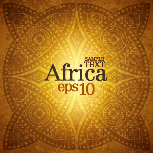 500x500 African Style Elements Background Vector Set Free Download