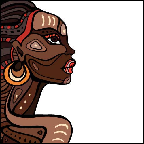 500x500 African Woman Design Vectors Free Download
