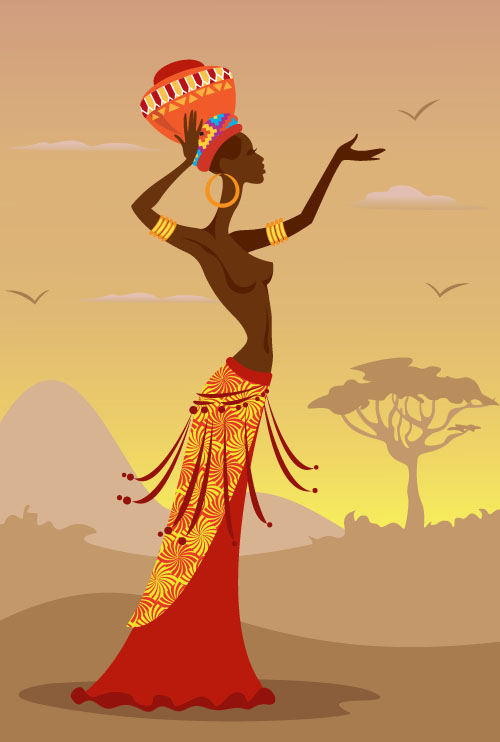 African Woman Illustrtion Vector Material Free Download 500x742 African Woman Illustrtion Vector Material Free Download