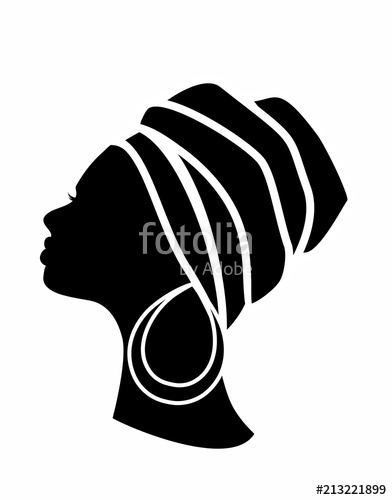 African Woman Silhouette Vector at Vectorified.com | Collection of ...