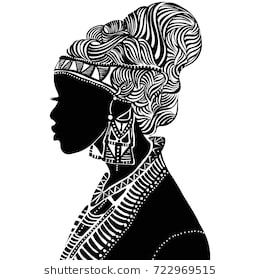 African Woman Silhouette Vector at Vectorified.com | Collection of ...