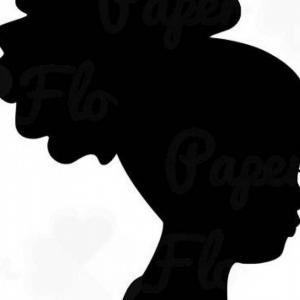 African Woman Silhouette Clip Art Afro Puff Natural Curly Hair 300x300 African Woman Silhouette Clip Art Afro Puff Natural Curly Hair