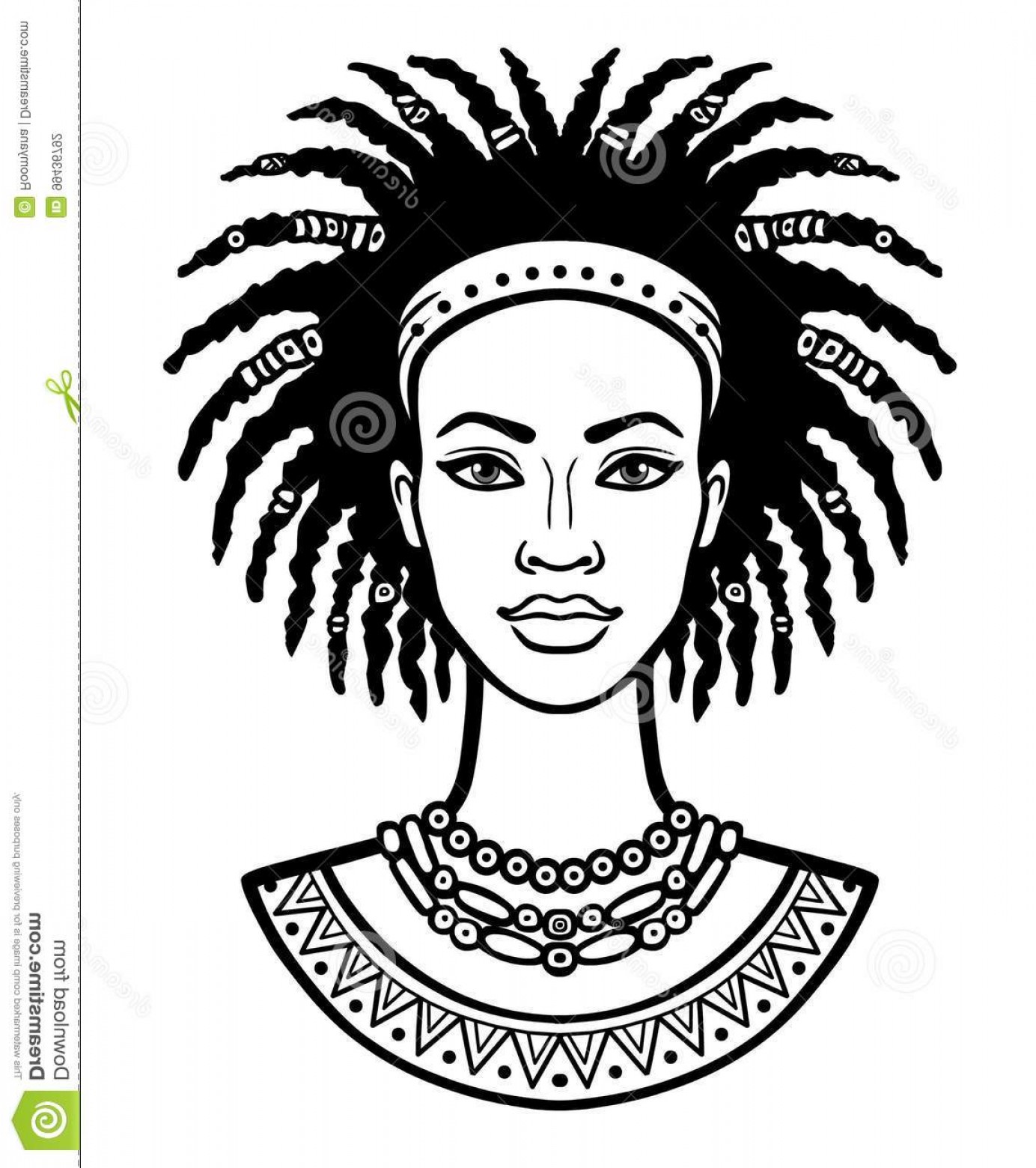 African Woman Vector