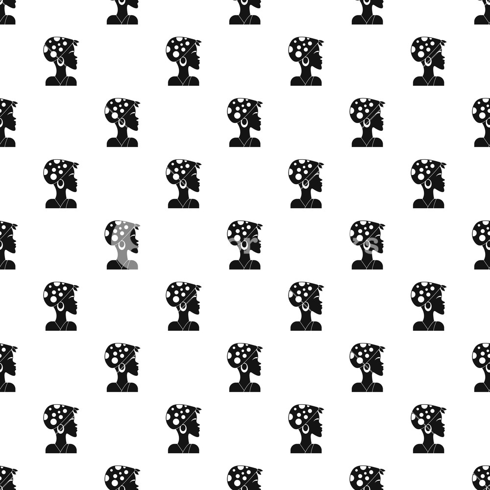 1000x1000 African Woman Pattern Vector Seamless Repeating For Any Web Design