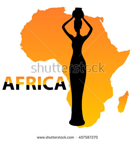 450x470 African Lady Silhouette