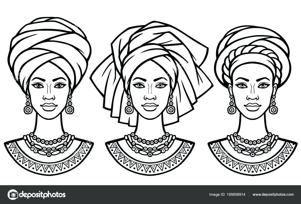 1024x694 African Woman Drawing