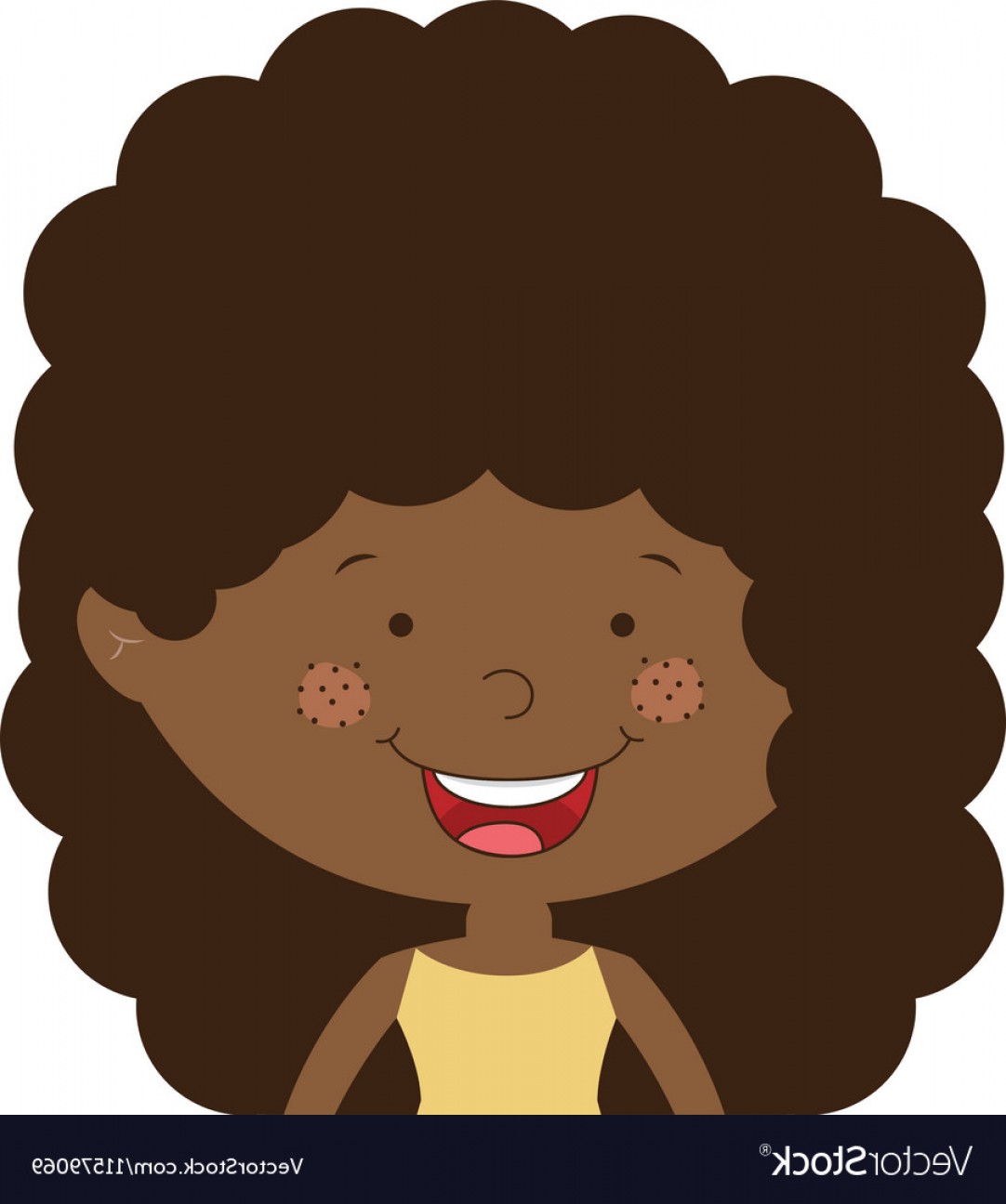 1082x1296 Silhouette Half Body Afro Girl With Curly Hair Vector Soidergi