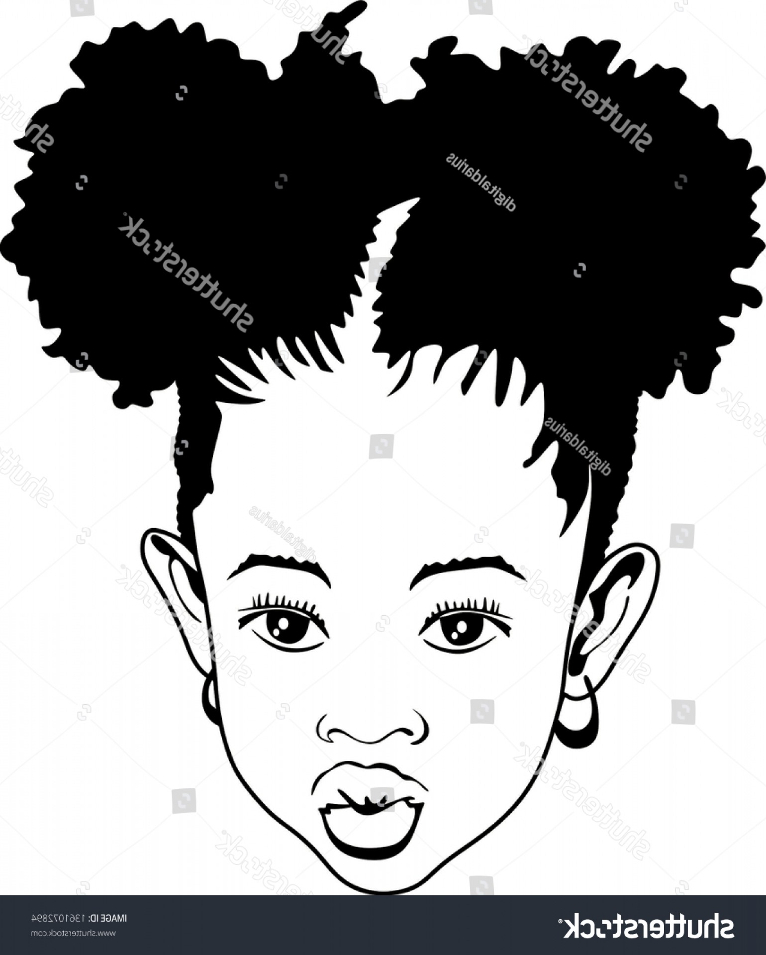 1540x1920 Small Afro Girl Vector Lips Lamaison