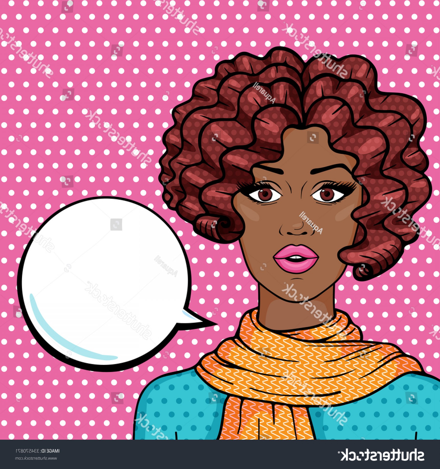 1800x1920 Vector Afro Girl Thinking Space Your Cultracing