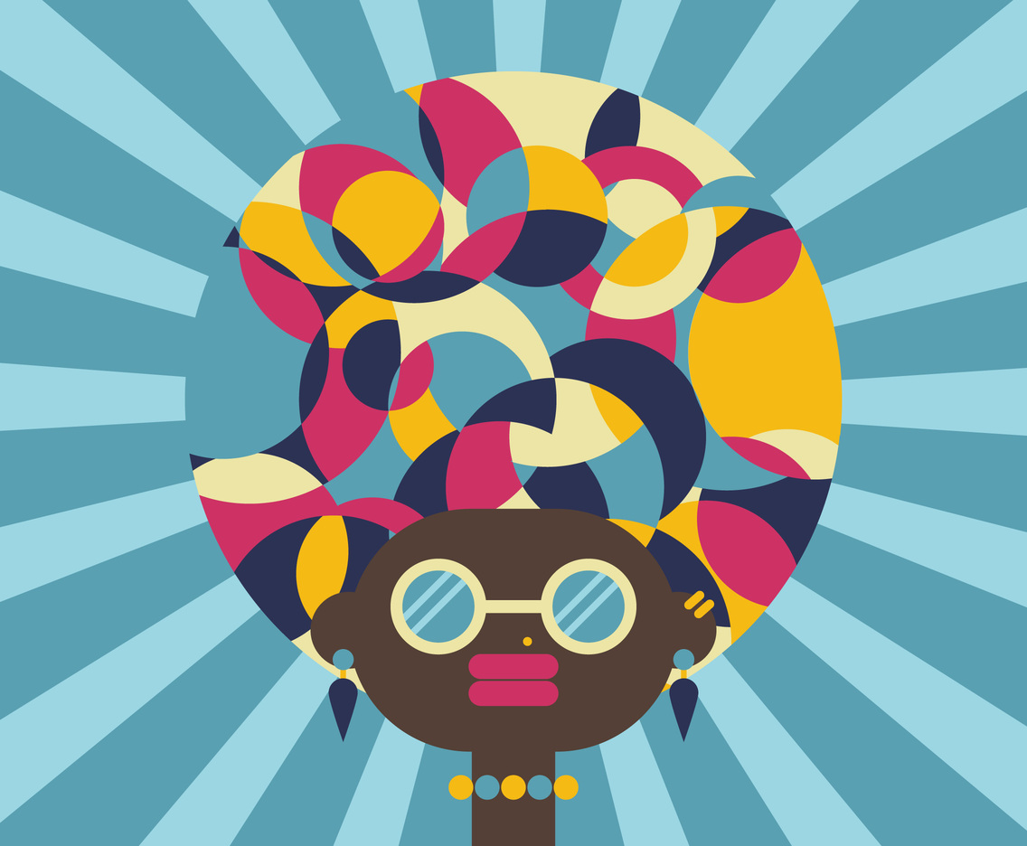 1136x936 Afro Girl Hippie Background Vector Vector Art Graphics