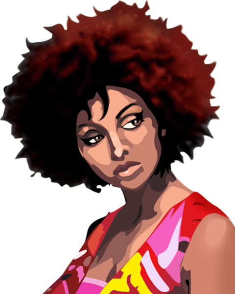 480x600 Afro Girl Vector