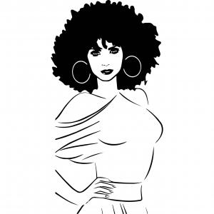 300x300 Afro Woman Princess Queen Afro Hair Createmepink