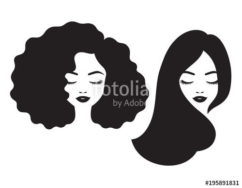 500x387 Beautiful Woman And Black African American Woman Face With Afro