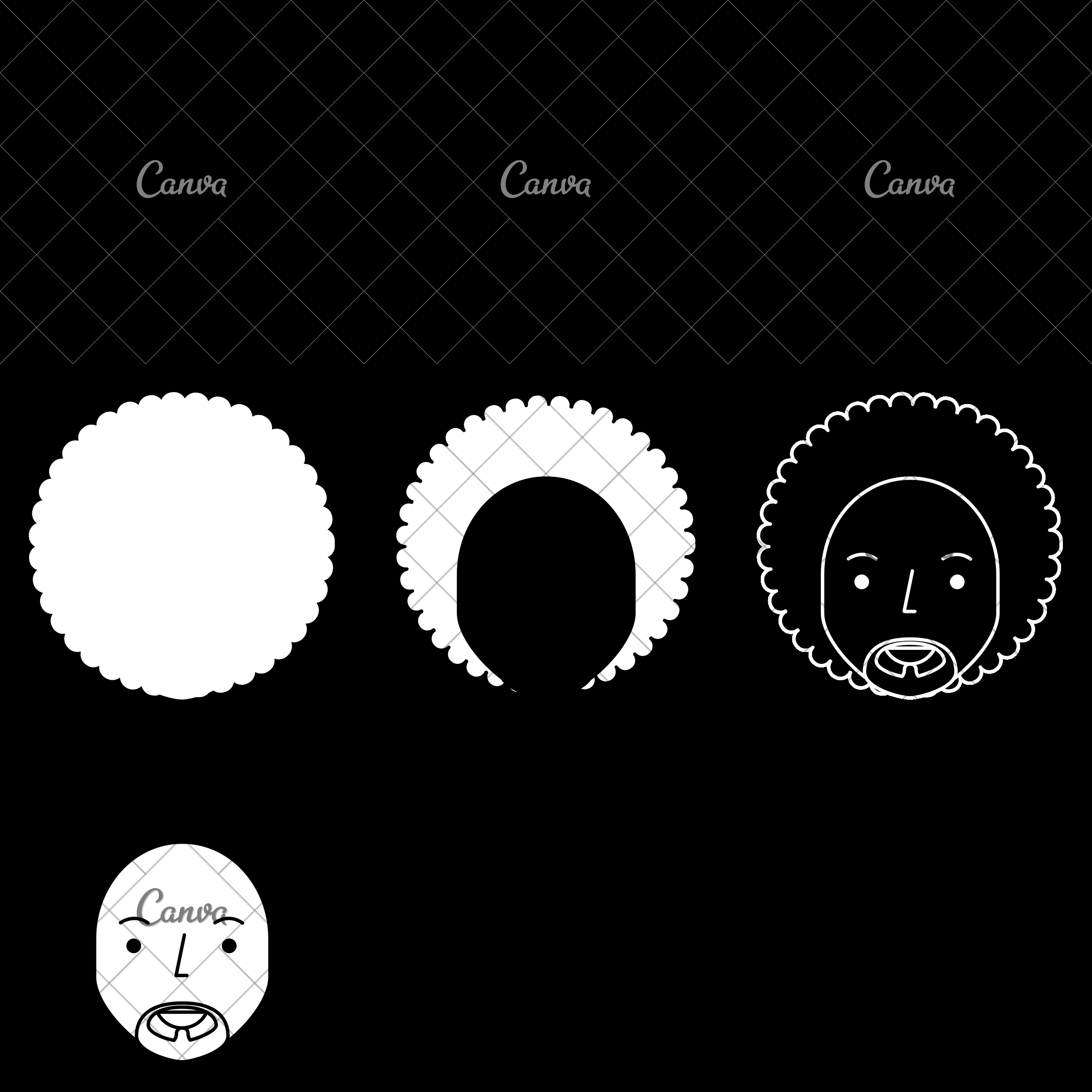 Black Man With Afro Hair Vector Illustration 2400x2400 Black Man With Afro Hair Vector Illustration