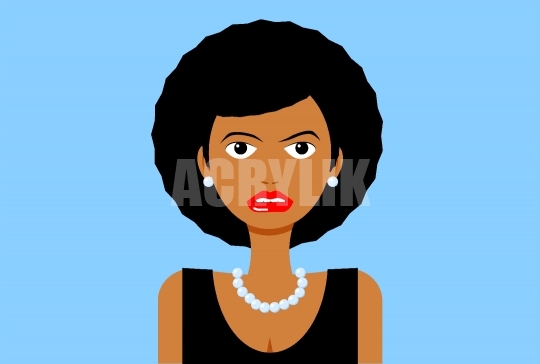 Black Woman With Afro Hair Vector Icon 540x364 Black Woman With Afro Hair Vector Icon