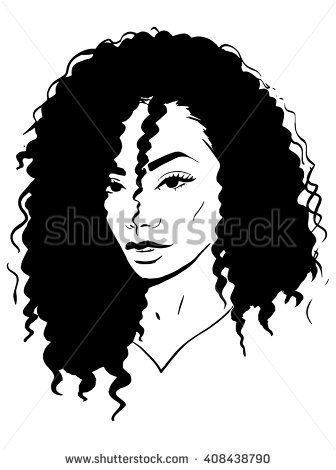 336x470 Afro Curly Hair Vector Free