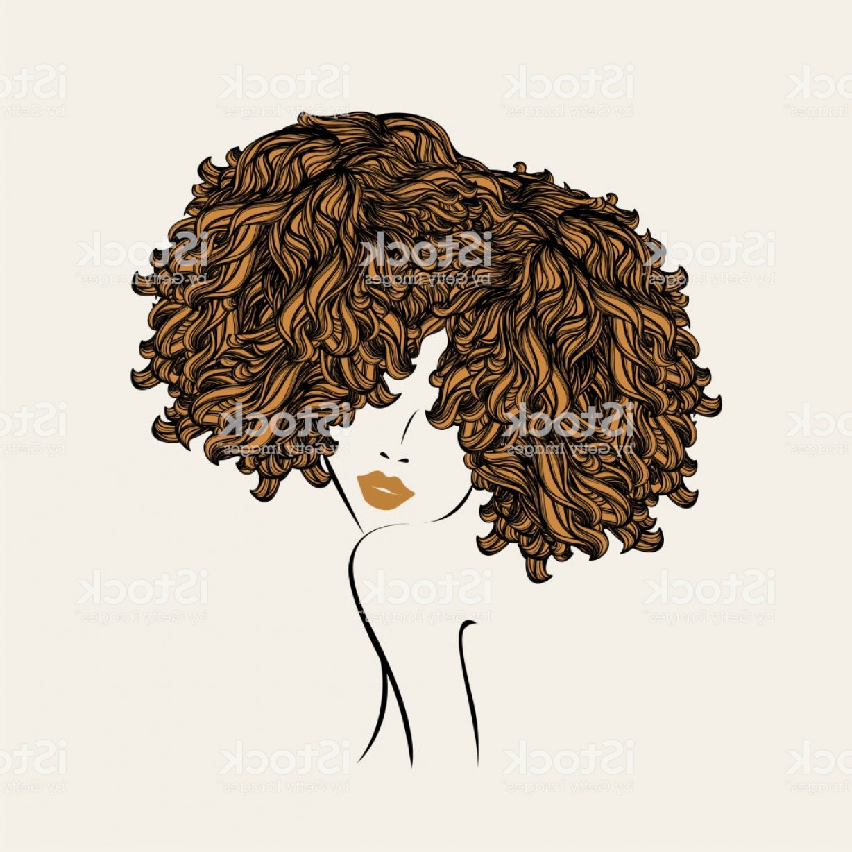 1228x1228 Afro Curly Hairstyle Young Woman Beauty And Hair Salon Vector Icon