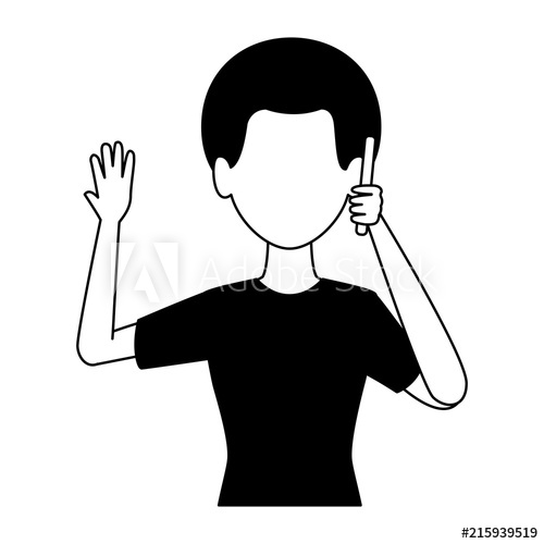 500x500 Afro Man Talking With Smartphone Profile Vector Illustration