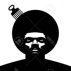 300x300 Photostock Vector Afro Logo Vector Black Man Silhouette With Hair