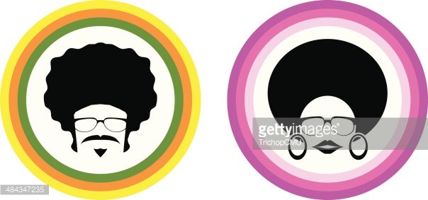 604x283 Afro Man And Woman Vector Premium Clipart