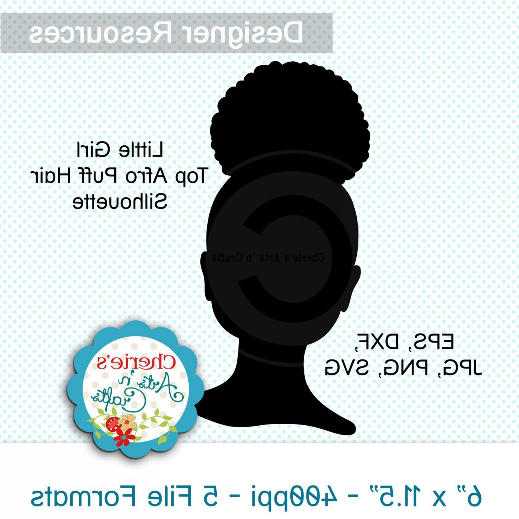 1800x1800 Afro Puff Silhouette Vector Studiogrfx