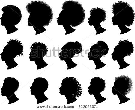 450x368 African Head Silhouette People Clipart