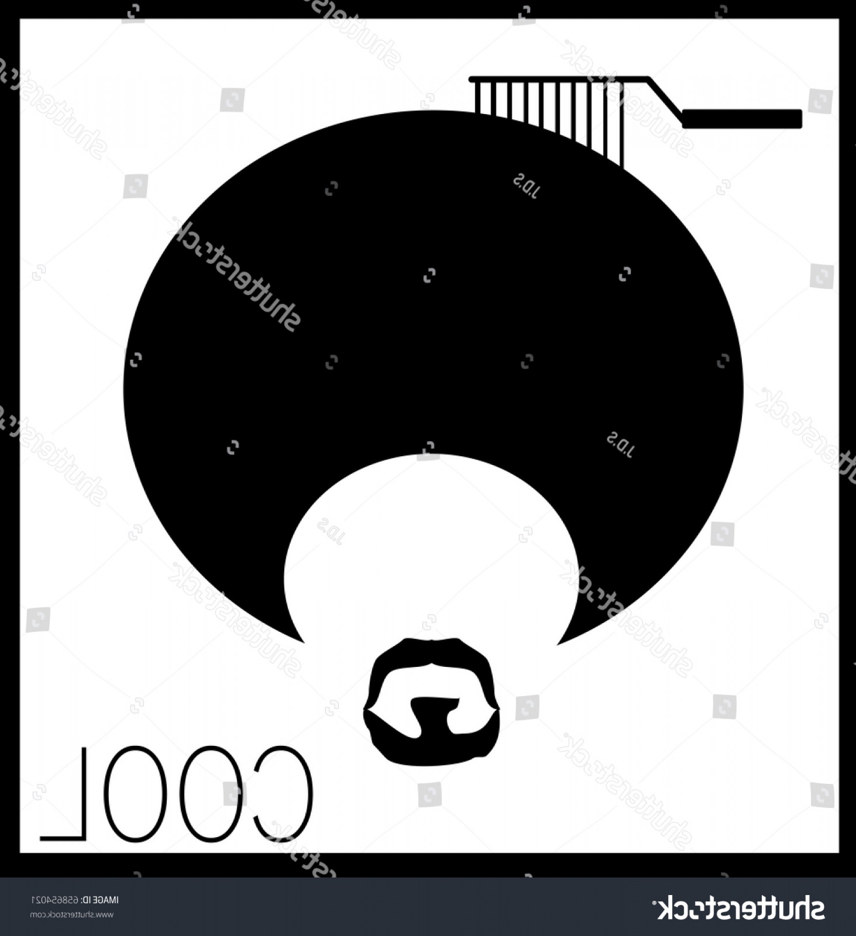 1755x1920 Person Large Afro Comb Hair Studiogrfx