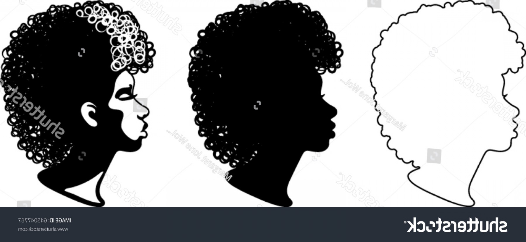 Afro Silhouette Vector at Vectorified.com | Collection of Afro