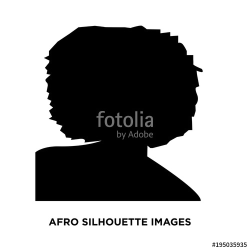 500x500 Afro Silhouette Images On White Background Stock Image