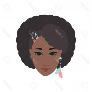 300x300 Beautiful Woman Face Hair Silhouette Vector Illustration Black