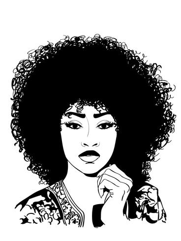 368x490 Sexy Afro Vector