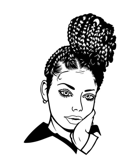 570x684 Afro Woman Princess Queen Braids Hair Diva African Etsy