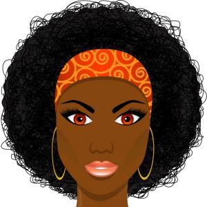 300x300 Photostock Vector Afro Girl Vector Illustration Of An Afro Girl
